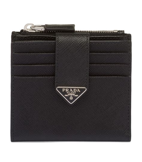 black prada card holder|Prada card holder saffiano.